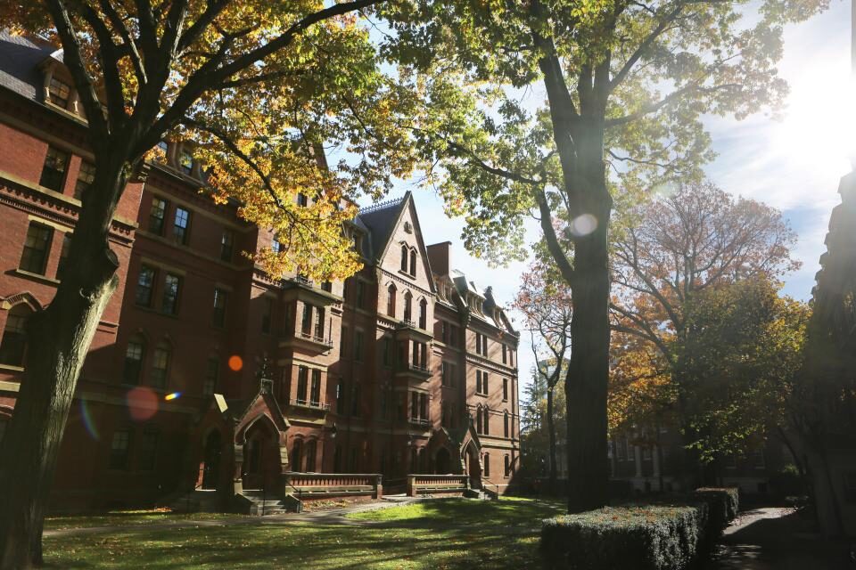 A university campus in early morning light